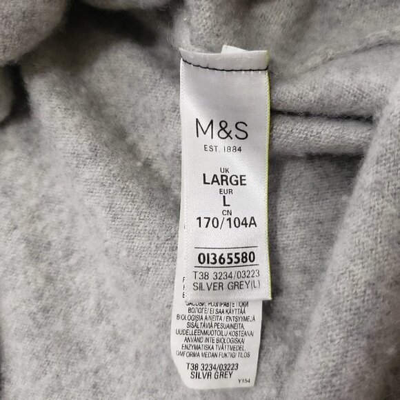 Autograph by Marks & Spencer Cashemere Sweater Dress Sz L Grey - Picture 8 of 10